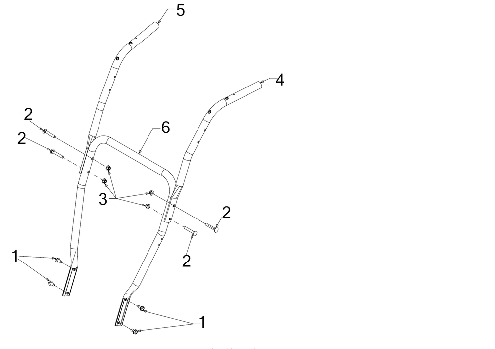 Handle Diagram and Parts List for 2X26-INCHHP (31AM5CVS710)(2017) Cub Cadet Snow Blower